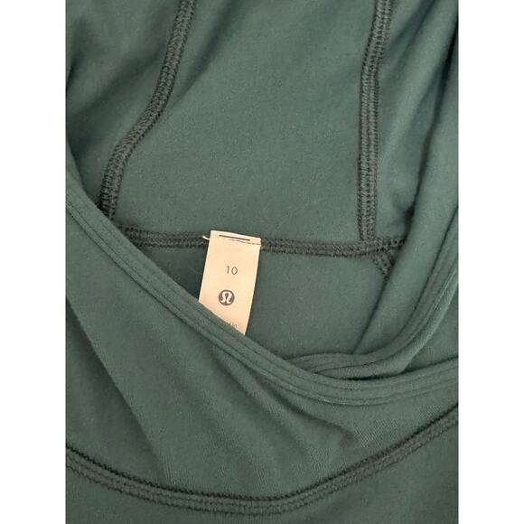 Lululemon It's Rulu Run Long Sleeve Hoodie Green Jasper Size 10 - Picture 5 of 5